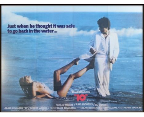 10 UK quad folded. Condition C9 near mint, see glossary for condition scale. 10 is a 1979 romantic comedy film directed by Bl