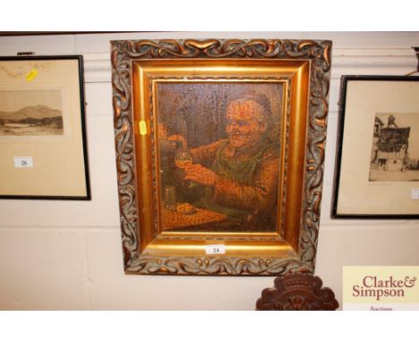 A gilt framed portrait print 