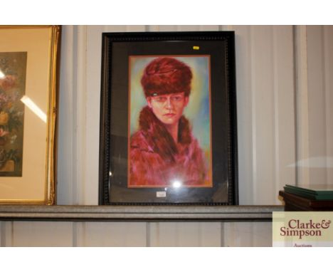 Acrylic portrait of a lady believed to be a Russian