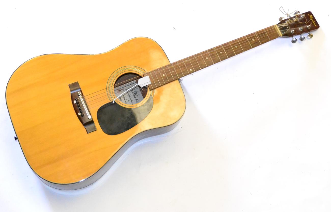 A Japanese Kimbara Model 71 Six String Acoustic Guitar, with mahogany