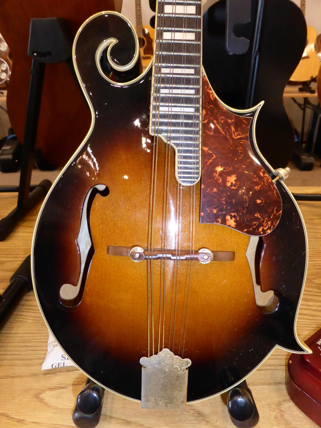 A Sovereign F5 Gibson Style Mandolin, with scroll body, sunburst finish