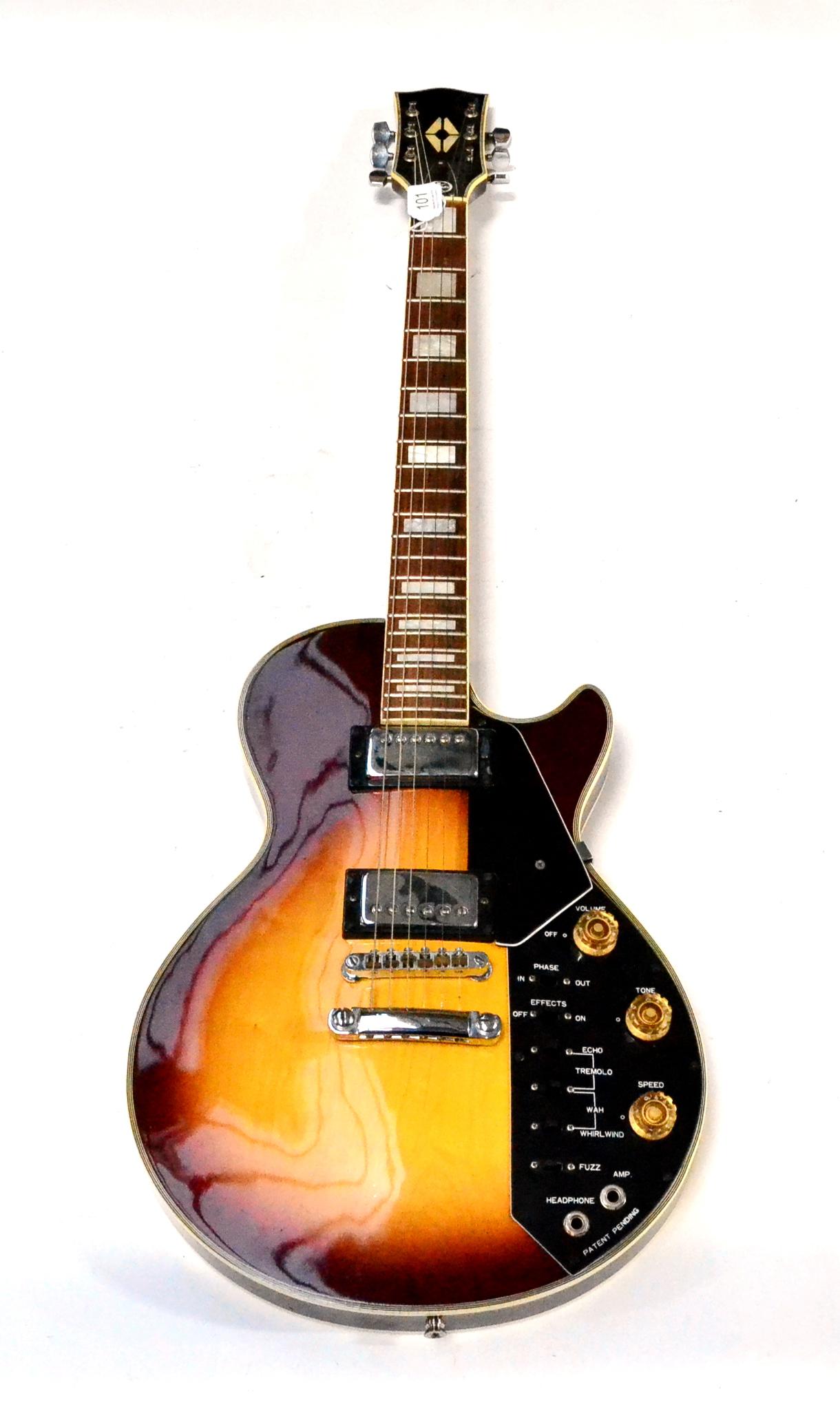 A 1960s Kay Les Paul Style Guitar, with mahogany maple capped body
