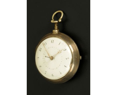 An early 19th century silver pair cased pocket watch by William Cooper Hamilton, the inner and outer cases both London 1800, 