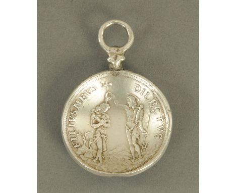 A caddy spoon, manufactured from a Cosimo de Medici coin (1670-1723).