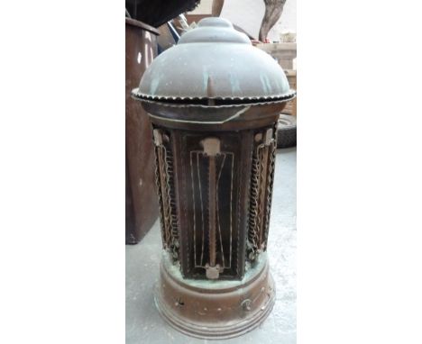 Vintage brass garden heater