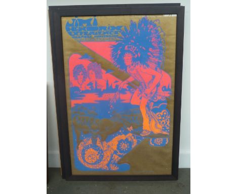 A poster for the Jimi Hendrix Experience at the Fillmore Auditorium, NYC, June 1967,designed by Hapshash And The Coloured Coa