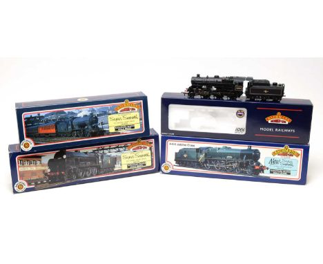 Four boxed Bachmann 00-gauge Branchline Model Railway locomotives, comprising: 32-576 Ivatt Class 4 43047 BR, 31-402 Lord Nel