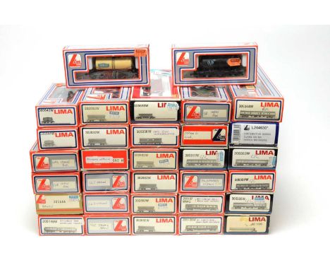 A collection of boxed LIMA Models rolling stock and carriages. (32)