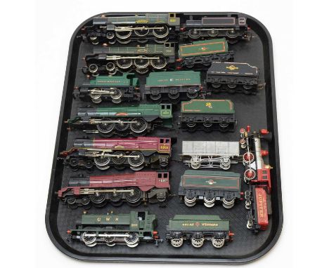 Nine 00-gauge unboxed locomotives and tenders, by LIMA and Tri-ang, etc, including: 46205 Princess Victoria, 6201 Princess El