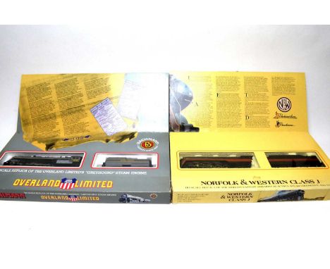 Two boxed Bachmann HO-gauge Limited Collectors' Edition and Overland Limited trains, comprising: Norfolk &amp; Western Class 