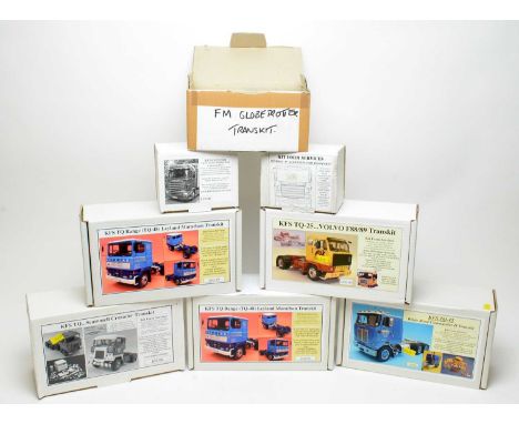 Seven boxed Services scale model truck kits, KFS TQ Range, together with one further unboxed kit.