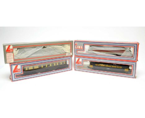Four boxed LIMA model trains, European-Outlines, comprising; 208047, 208030, 205132, and 205188. 