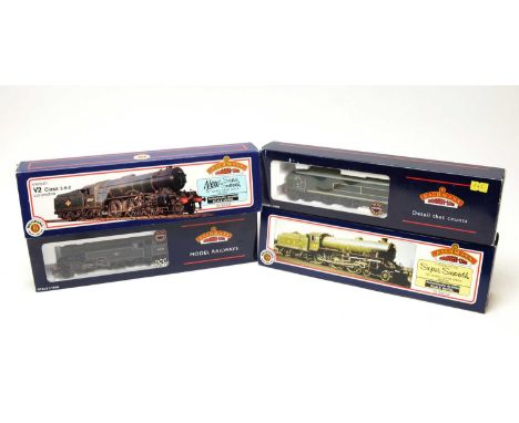 Four Bachmann 00-gauge Branchline boxed locomotives, comprising: 32-650 Class 44 diesel DI 'Scafell Pike' BR green,  31-700 B