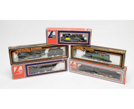 Five boxed LIMA and Mainline 00-gauge locomotives, comprising: Mainline 4-6-0 7P rebuilt Scotch Class locomotive, N2 Class 0-