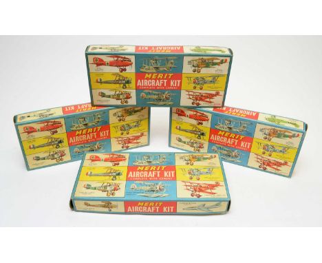 Four boxed Merit model aircraft kits, military aircraft, 1:48th scale.