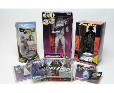 Star Wars merchandise, including: a Tiger and Hasbro Storm Trooper room alarm, with laser target game; Spearmark Star Wars To