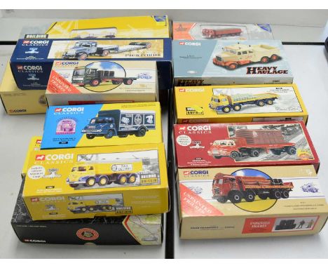 Boxed Corgi scale model vehicles, commercial and heavy haulage, including: an Archive Corgi model Foden S21 Mickey Mouse box 