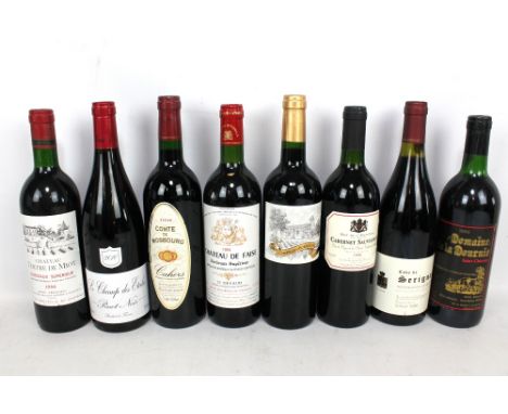 Eight bottles of 1980s and later vintage French red wine including Chateaux Tertre De Miot Bordeaux Superieur 1986, 12% 75cl,