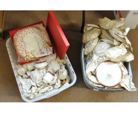 A Royal Albert Paragon 'Holyrood' pattern part dinner service, also a boxed Spode cake plate. 