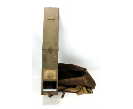 A military issue Adams &amp; Co trench periscope no.9 MkXI with paper label dated 1917 and stamped broad arrow mark, with spa