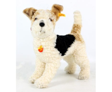A Steiff 'Foxy' fox terrier, height 33cm.
