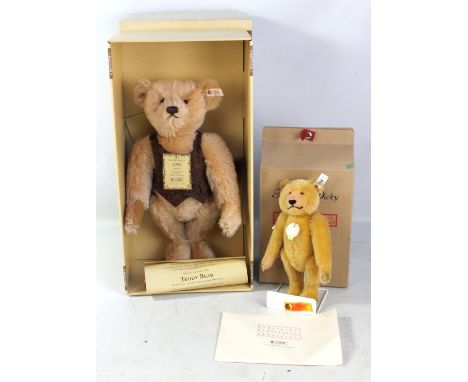 A Steiff British Collectors' 1996 blonde 43 teddy bear, limited edition no. 1946/3000, and Dicky 1935 replica teddy bear, lim