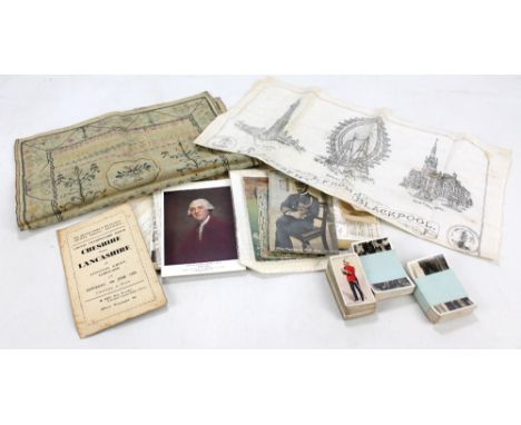 A small group of various ephemera to include an early postcard, black and white 'Britain from the air' and 'Beautiful Scotlan