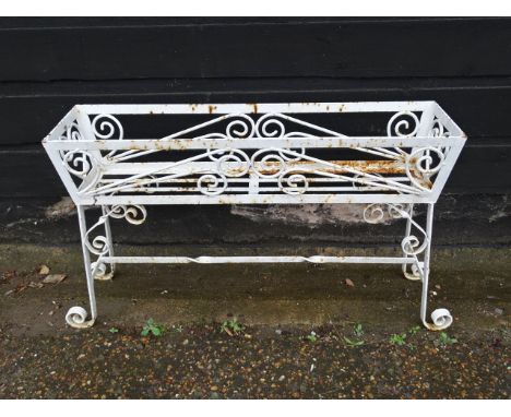 Vintage ornate wrought iron porch planter&nbsp;