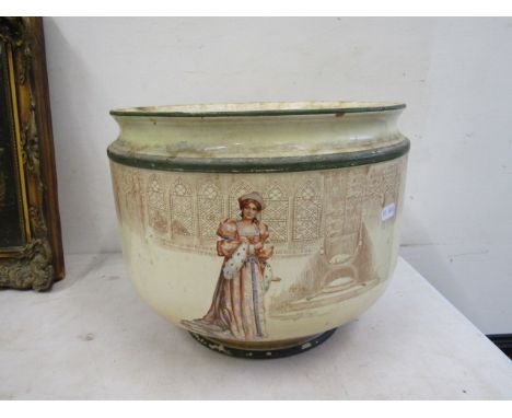 Royal Doulton hand painted planter 30cmDia 26cmH