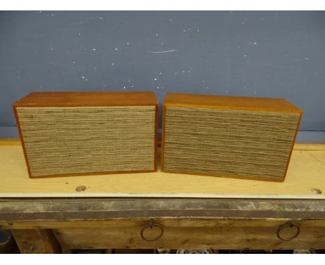 Pair of vintage LEAK speakers and a pair of speaker stands&nbsp;