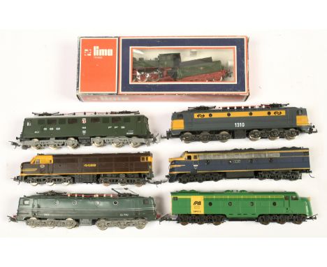 Lima HO group of mainly unboxed Locomotives. To include NS 1310 Twin Overhead Electric; SBB - CFF 11493 Twin Overhead Electri