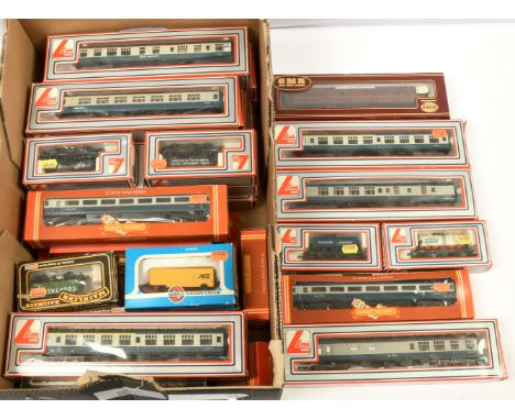 Lima, Hornby, Airfix group of OO Coaches &amp; Wagons. To include Lima 305321W BR Blue / Grey InterCity Buffet Car; Tri-ang H