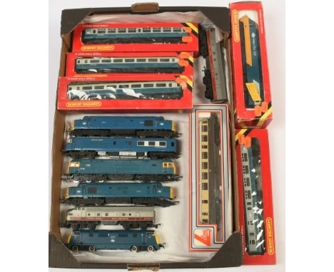 Tri-ang, Hornby, Lima boxed &amp; unboxed loco's &amp; coaches. To include Tri-ang R751 BR Blue class 37 diesel; Tri-ang R55 
