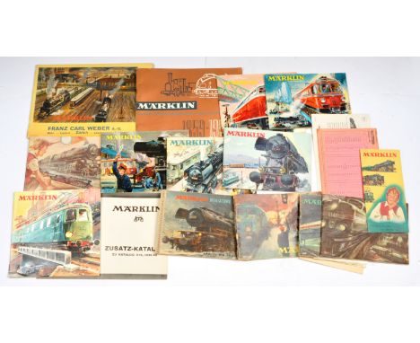 Marklin Pre &amp; Post War Catalogues, Leaflets &amp; Price Lists. To include Marklin 1939/40 Franz Carl Weber; 1939/40 parts