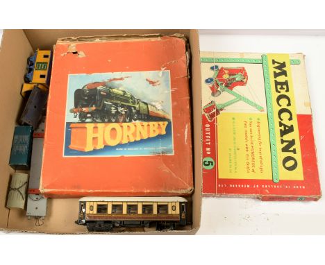 Hornby O Gauge Goods Set 55 &amp; Rolling Stock. Comprising Goods Set 55 with 0-4-0 BR black clockwork loco &amp; tender, 2x 