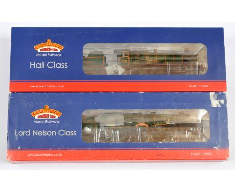 Bachmann 00 Gauge pair of Steam outline Locomotives consisting of 31-4094-6-0 Loco &amp; Tender BR lined green Lord Nelson Cl