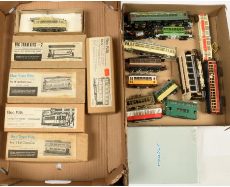 Tenshodo, Bachmann, BEC &amp; others, trams &amp; kits. To include Tenshodo kit built Tramcar 1316; Bachmann "Hershey's" Choc
