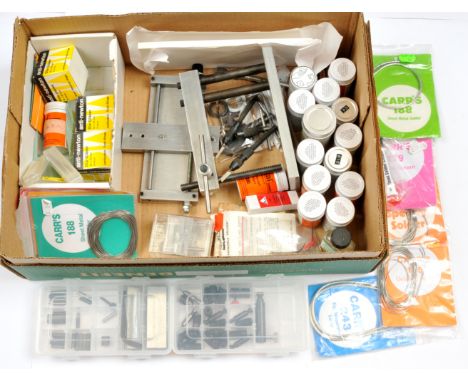 Tools &amp; Accessories mixed group. To include Tap &amp; Dyes, various home made clamps, packs of solder, Carr's 188 solder 
