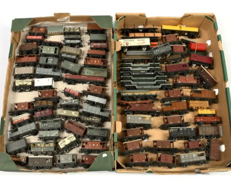 Tri-ang, Hornby, Mainline, Jouef large group of unboxed wagons. To include Tri-ang Brake Van W6297; Hornby Tank wagon "United