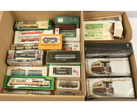 Liliput, Bachmann, Corgi OO / HO &amp; static display trams. To include Liliput 19002 overhead electric 4 wheel tram; Liliput