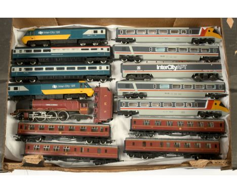 Hornby&nbsp; OO group of unboxed Loco's &amp; Coaches. Comprising R791 LMS Passenger Set 4-6-2 LMS Maroon 6233 "Duchess Of Su