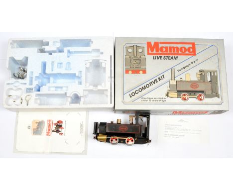 Mamod Locomotive Kit built to Gauge 1 (45mm) wheel settings 0-4-0 Tank Loco Black, Live steam. The loco has been fired on a n
