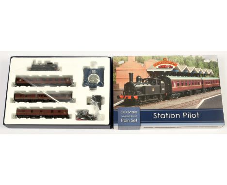 Bachmann 00 Gauge 30-180 Station pilot set with a Ex LNWR 0-6-2 Webb Coal Tank BR Black No.58900, 3 MK1 Coaches - 1 x FK Maro