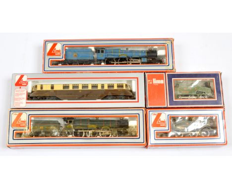 Lima 00 Gauge Steam outline Locomotives consisting of 4-6-0 Loco &amp; Tender GWR King Class 'King George V' No.6000, 4-6-0 L