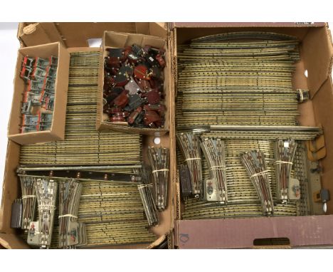 Hornby Dublo 3-Rail Track Sections &amp; Accessories. To include many straights, curves, manual &amp; electric points, buffer