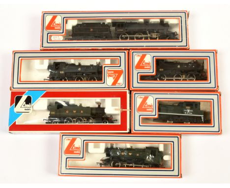 Lima 00 Gauge group of Steam and Diesel Locomotives consisting of 2-6-0 Loco &amp; Tender BR Black Crab No.42700, 2-6-2 Prair