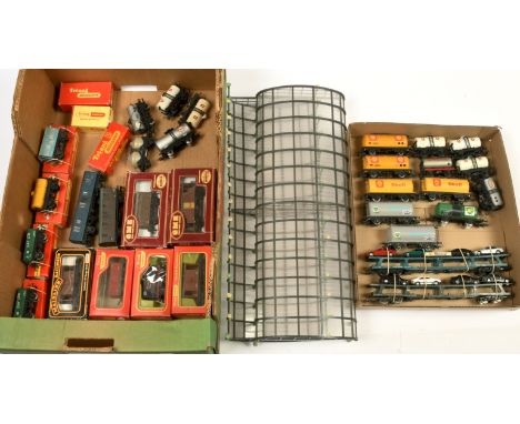 Tri-ang, Lima, Airfix group of boxed &amp; unboxed wagons. To include Tri-ang Hornby "Fine Fish" van; Lima Car transporter x2