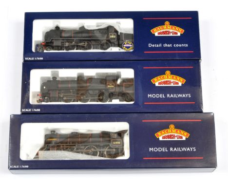 Bachmann 00 Gauge BR lined Black Steam outline Locomotives consisting of 32-164 2-6-0 Loco &amp; Tender No.31406 further exam