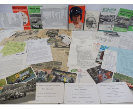 An interesting archive relating to Graham Hill, collated by Leonard Weller, who ran The Premier Racing Club, the school where