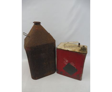 A Shell-Mex &amp; BP Ltd two gallon petrol can, a five gallon pyramid can etc.